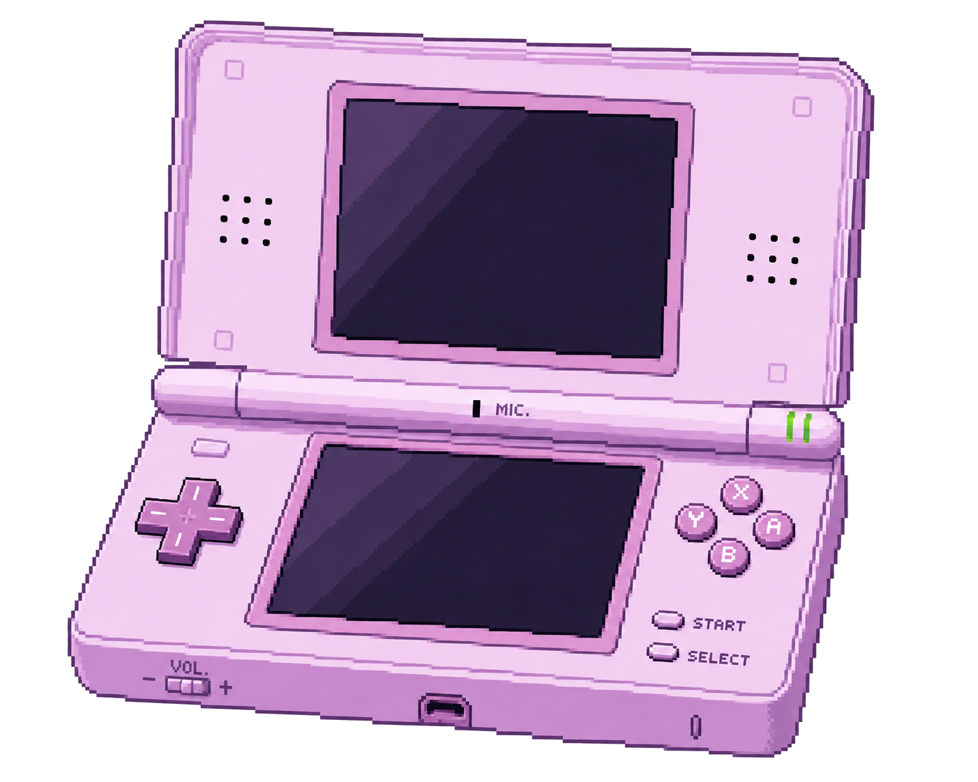 PinkNerd's pixel-art DS Lite